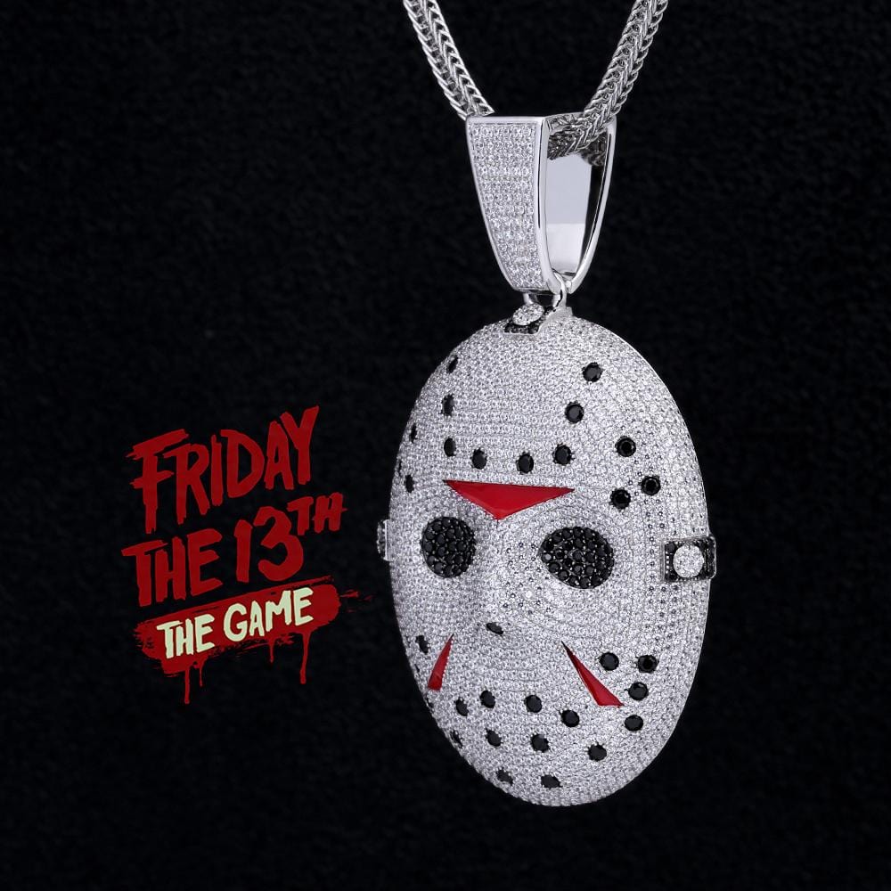 Wholesale Hip Hip Custom Pendants Iced Out Jason Voorhees Mask Necklace Pendant For Horror Halloween Jewelry