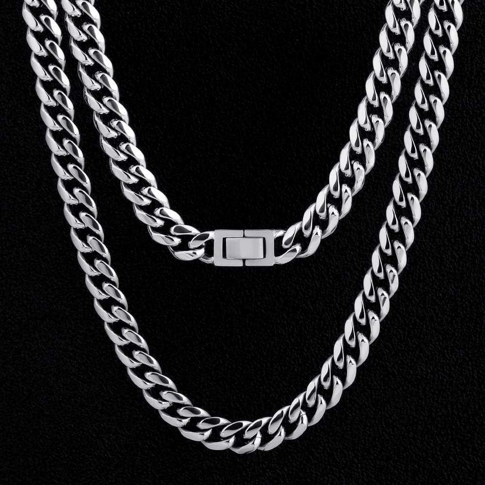 Wholesale 10mm Mens Miami Cuban Link Chain Stainless Steel Hip Hop Necklace