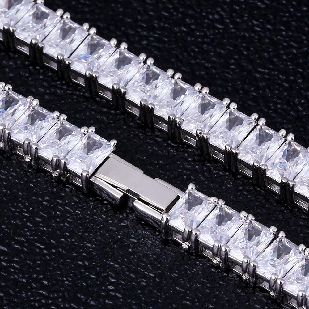 Wholesale 4*6mm Tennis Chain white gold  Plated