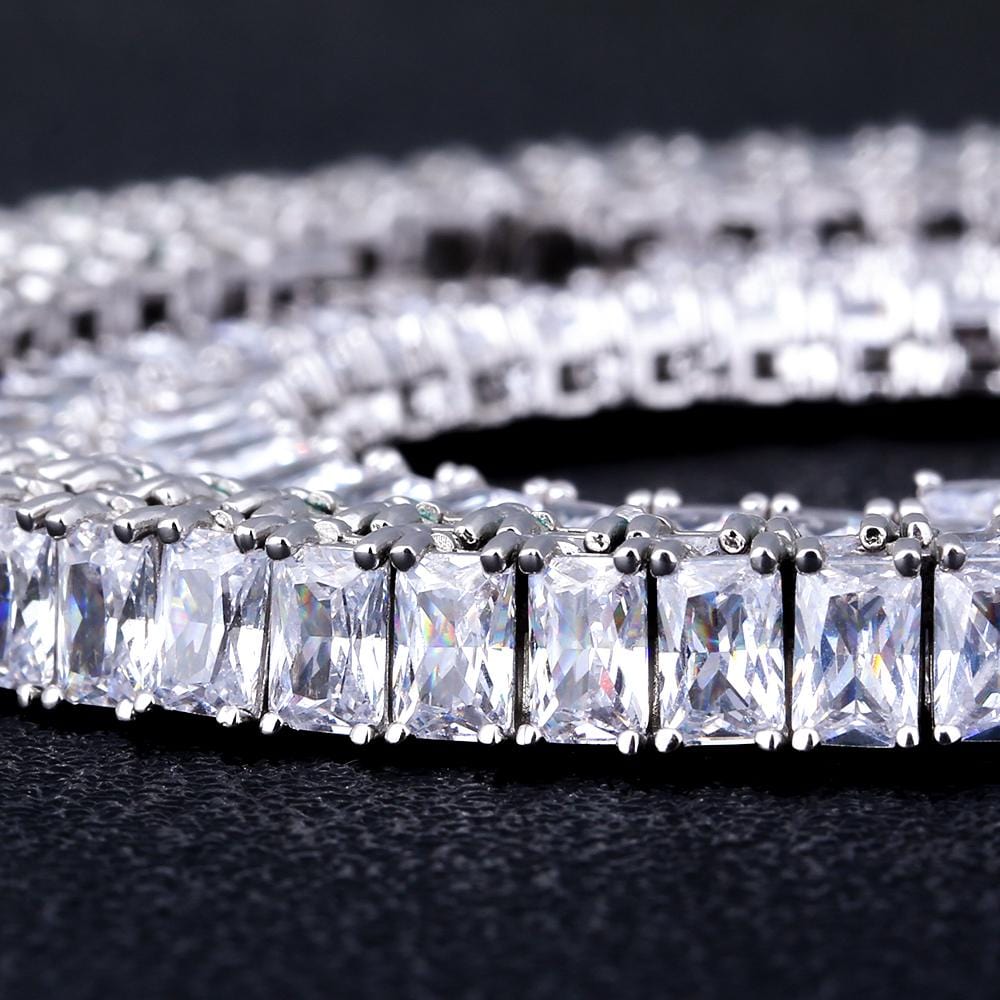 Wholesale 4*6mm Tennis Chain white gold  Plated