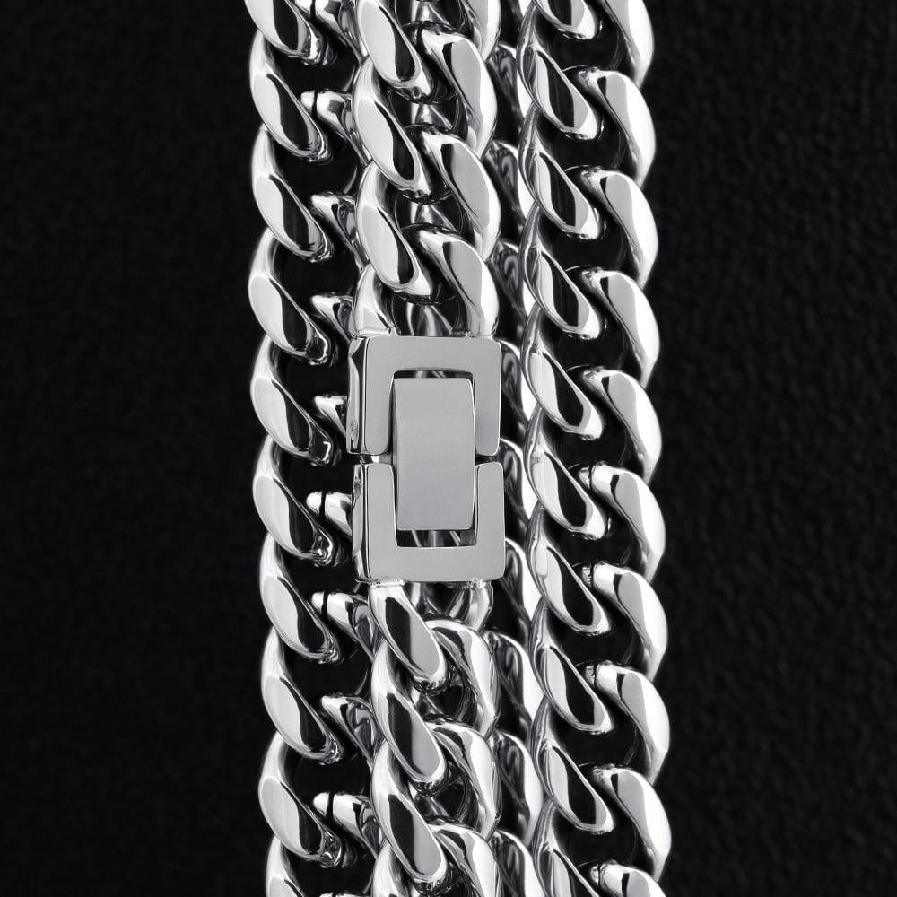 Wholesale 10mm Mens Miami Cuban Link Chain Stainless Steel Hip Hop Necklace