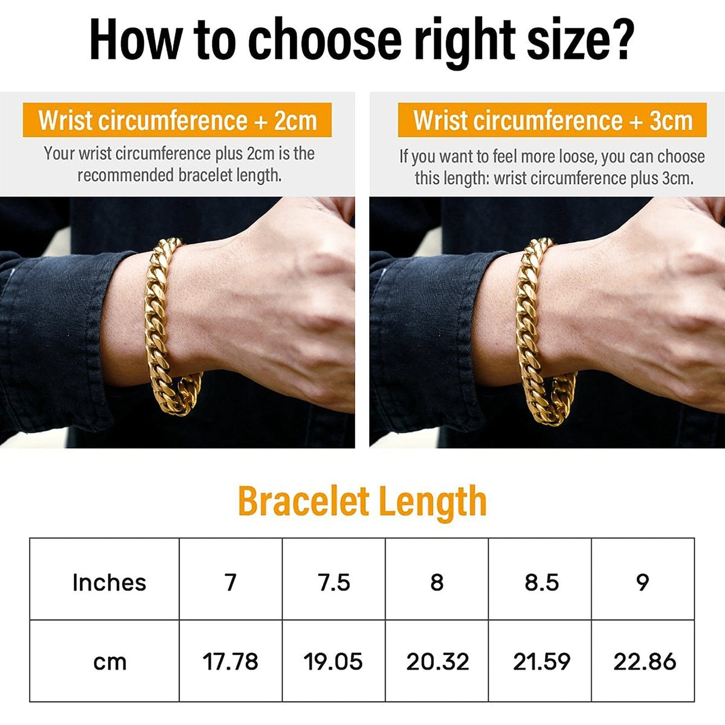 Wholesale Mens Miami Cuban Link Bracelet Stainless Steel 12mm Cuban Chains 18K Gold Plated