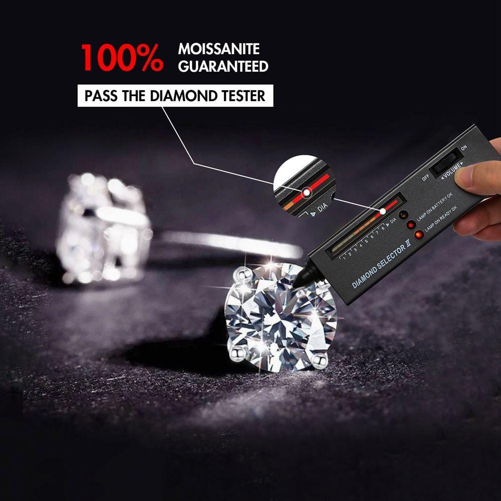 Wholesale Moissanite Earrings Round Brilliant Cut 0.5 Carats VVS D Color 925 Sterling Silver GRA Certificated