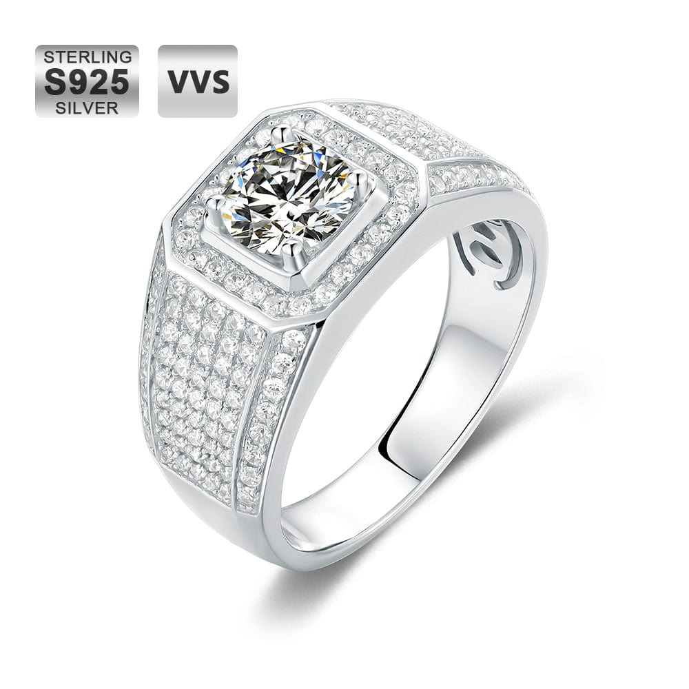 Wholesale 1.0 Carats VVS1 Moissanite Men Ring 0071