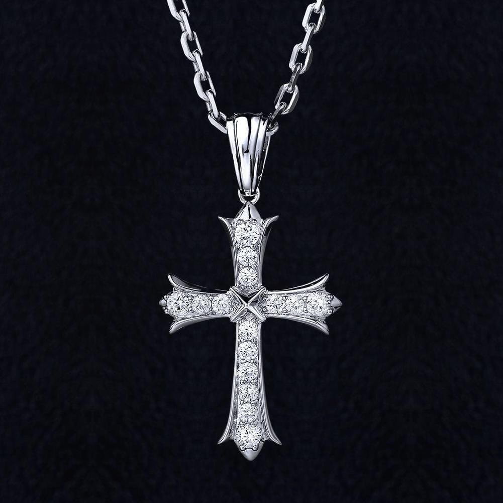 Wholesale Hip Hip Custom Pendants Iced Iris Cross Necklace Pendant