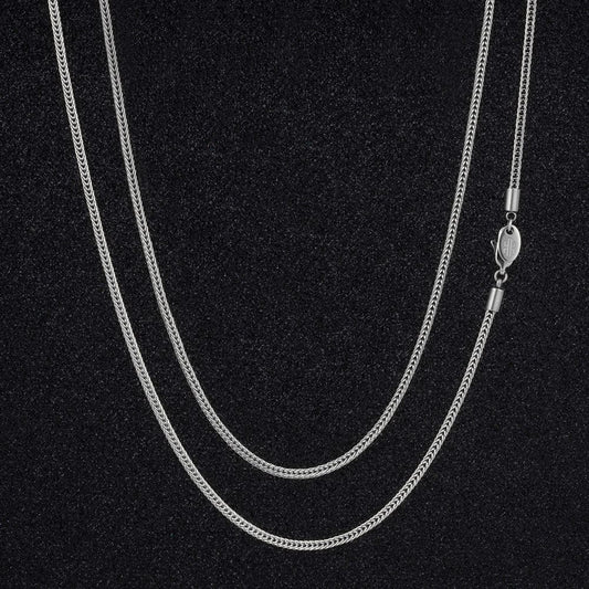 Wholesale Mens Franco Chain 2.5mm Stainless Steel  in White Gold