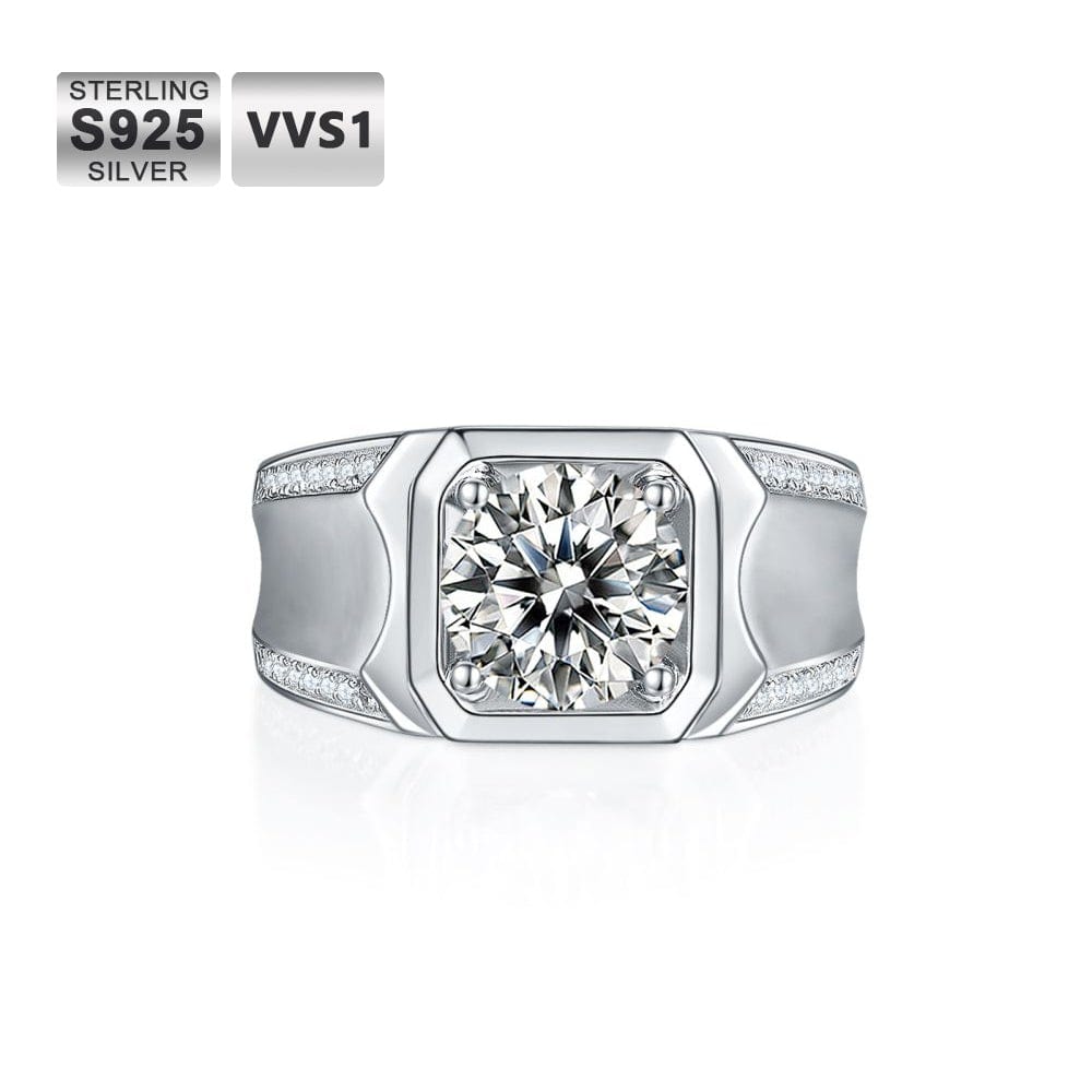 Wholesale 3.0 Carats VVS1 Moissanite Men Ring 0078