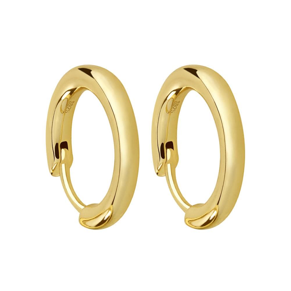 Wholesale S925 Sterling Silver Hoop Earrings Gold Earrings Hypoallergenic for Men Women