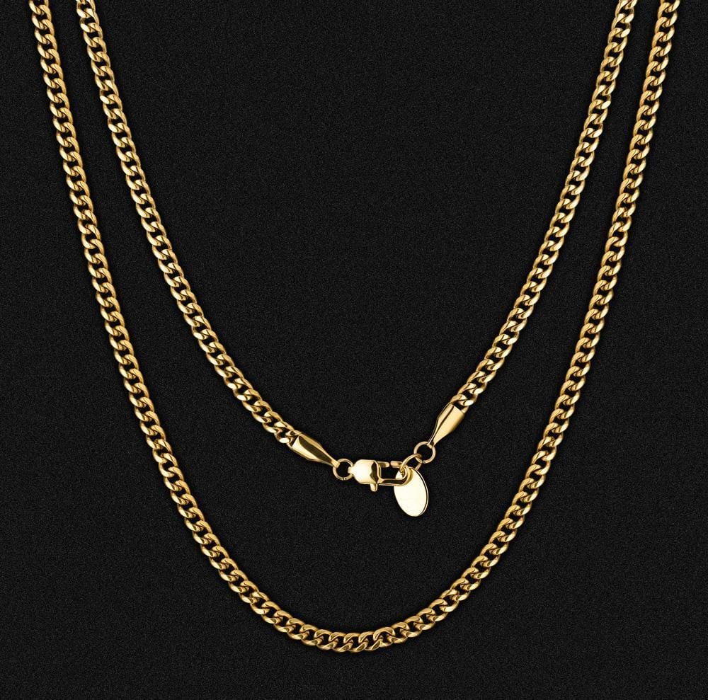 Wholesale Hip Hop Necklace Miami Cuban Link Chain 4mm In Stainless Steel PVD in White Gold