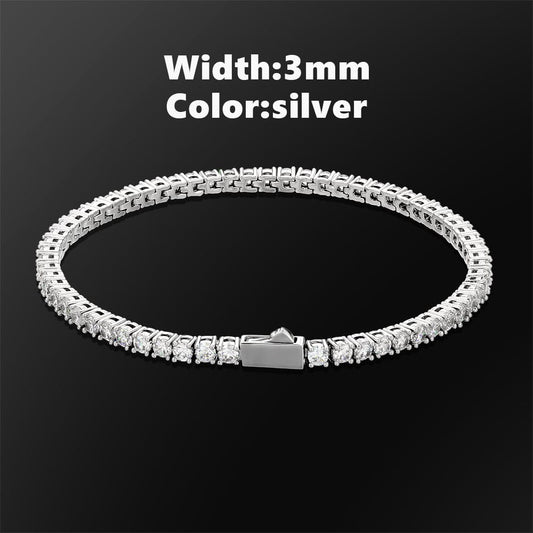 Wholesale Tennis Bracelet 3mm - 5mm brass CZ Diamond 14K Gold/White Gold