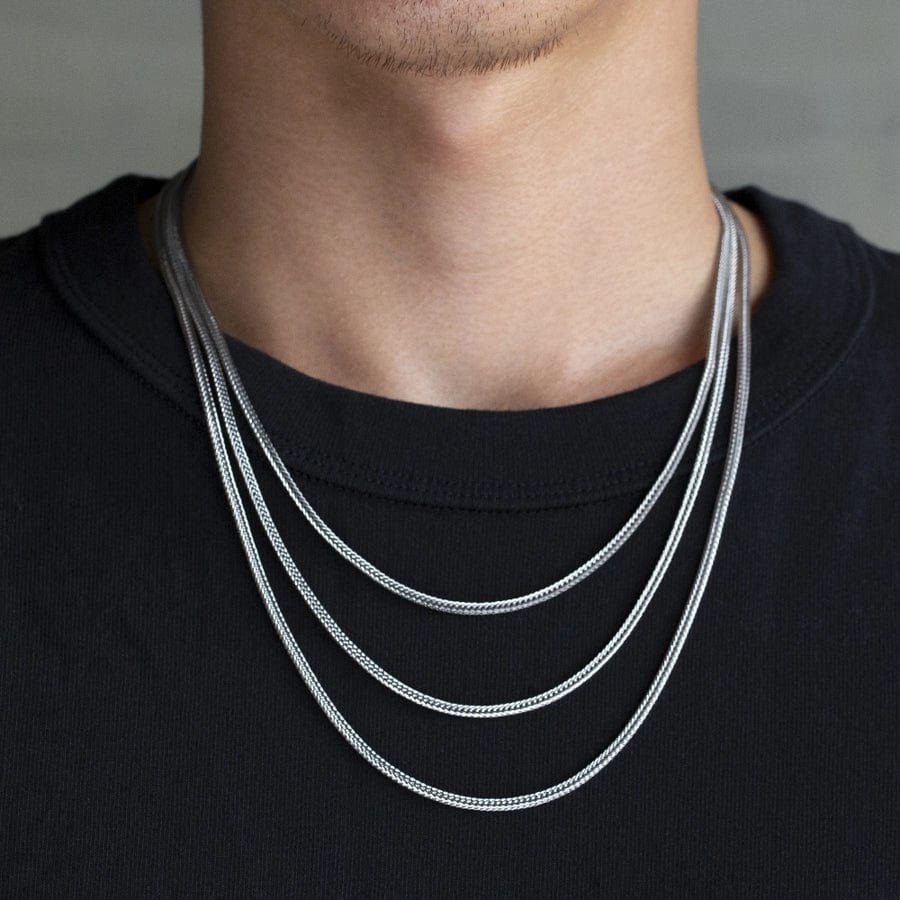 Hip Hop Necklaces Wholesale Fancy 3mm Cable Chain Figaro Chain In Stainless Steel Filled Solid Gold