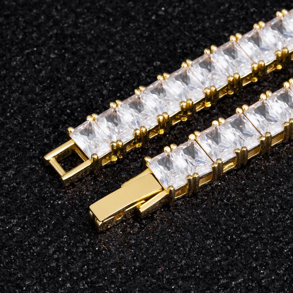 Wholesale  4*6mm Tennis Chain Baguette Diamond Plated 14k Gold