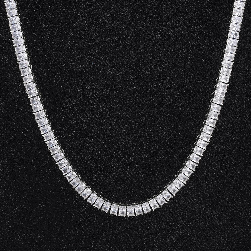 Wholesale 4*6mm Tennis Chain white gold  Plated