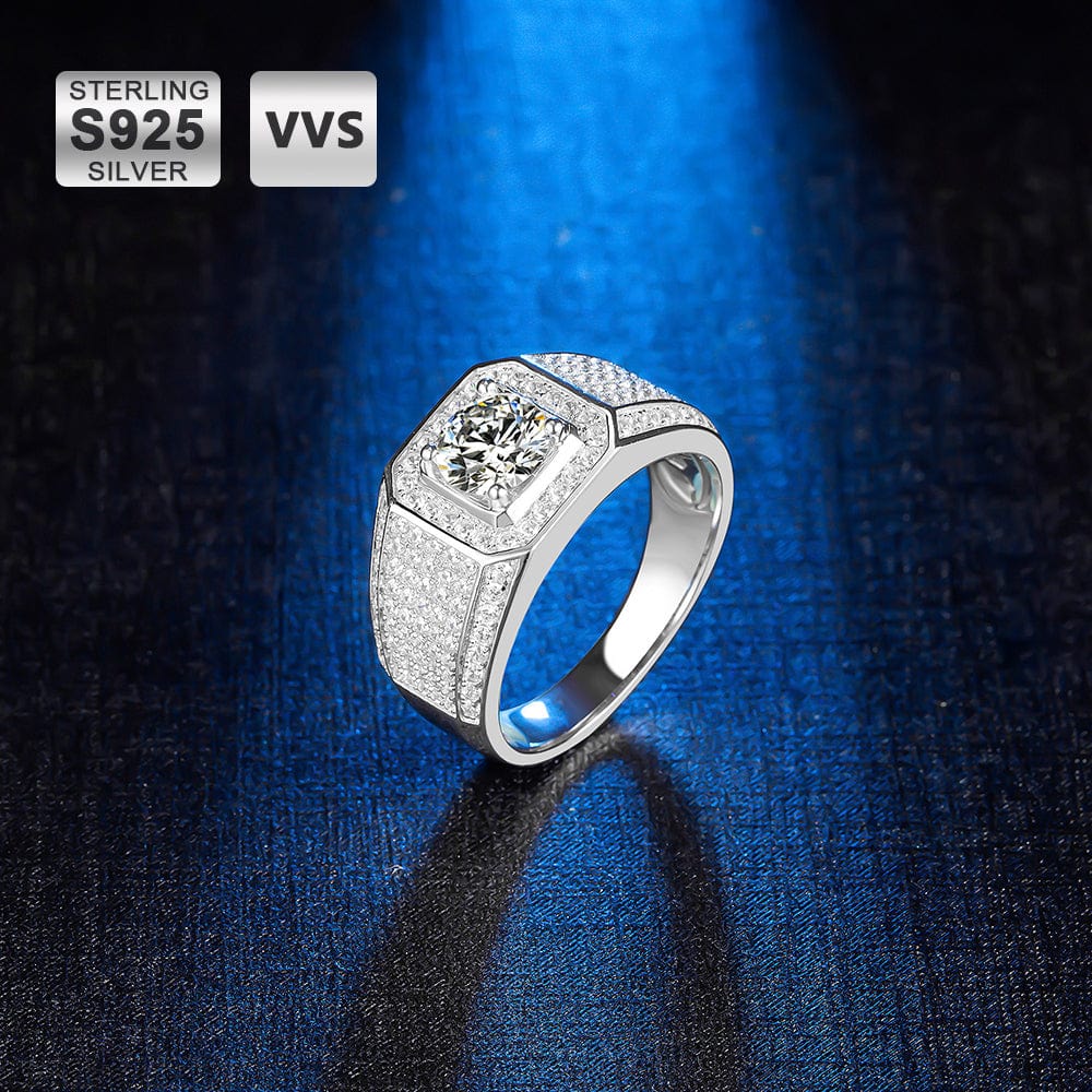 Wholesale 1.0 Carats VVS1 Moissanite Men Ring 0071