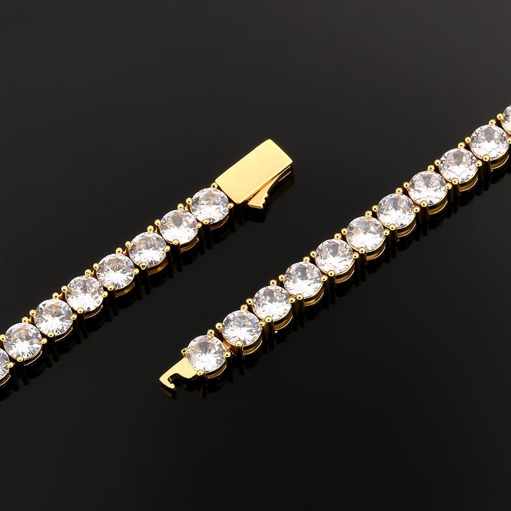 Wholesale Tennis Bracelet 3mm - 5mm brass CZ Diamond 14K Gold/White Gold