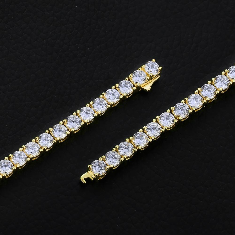 Wholesale Hip Hop Bracelets 4mm Tennis Bracelet Iced Out 5A Cubic Zirconia Diamond At Jewelry Factory Price