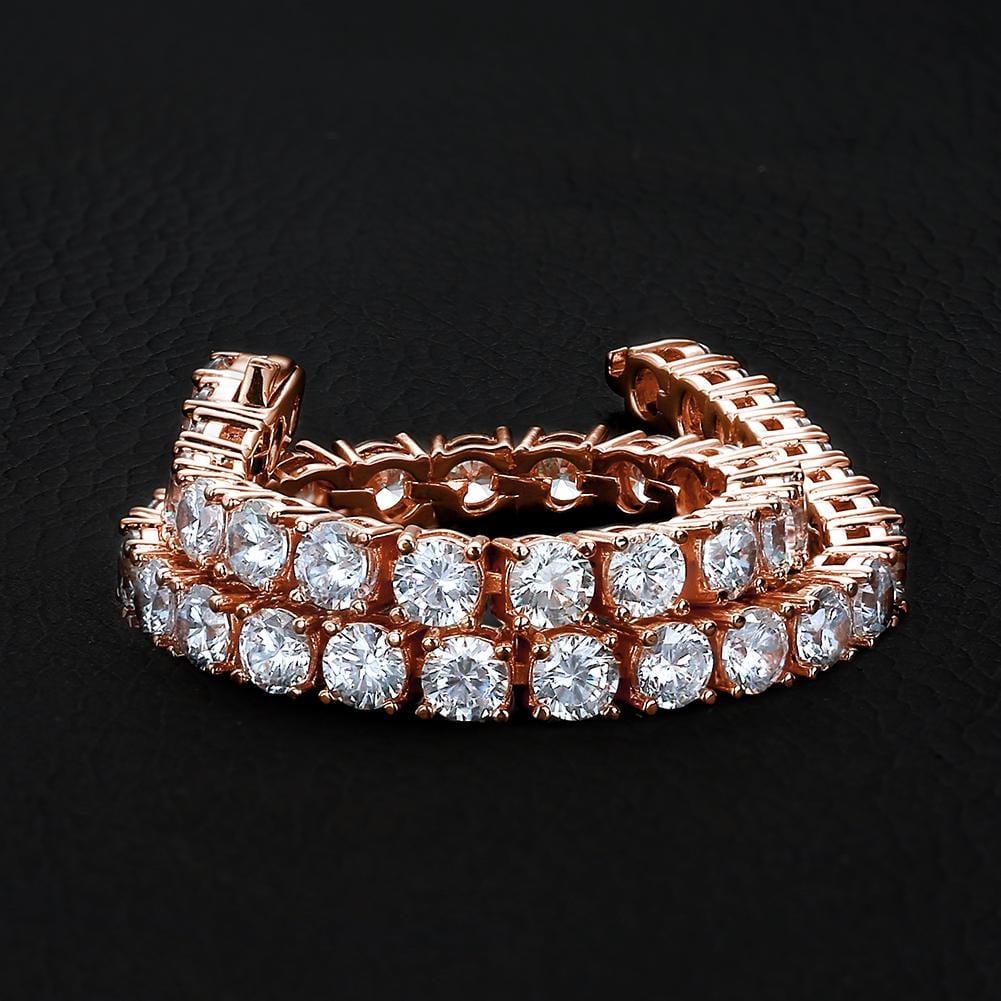 Wholesale 4mm Rose Gold Tennis Bracelet Iced CZ Diamond At Factory Price