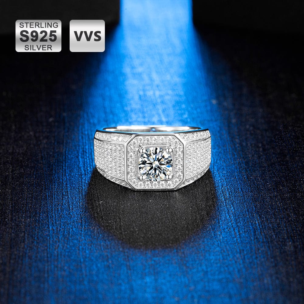 Wholesale 1.0 Carats VVS1 Moissanite Men Ring 0071