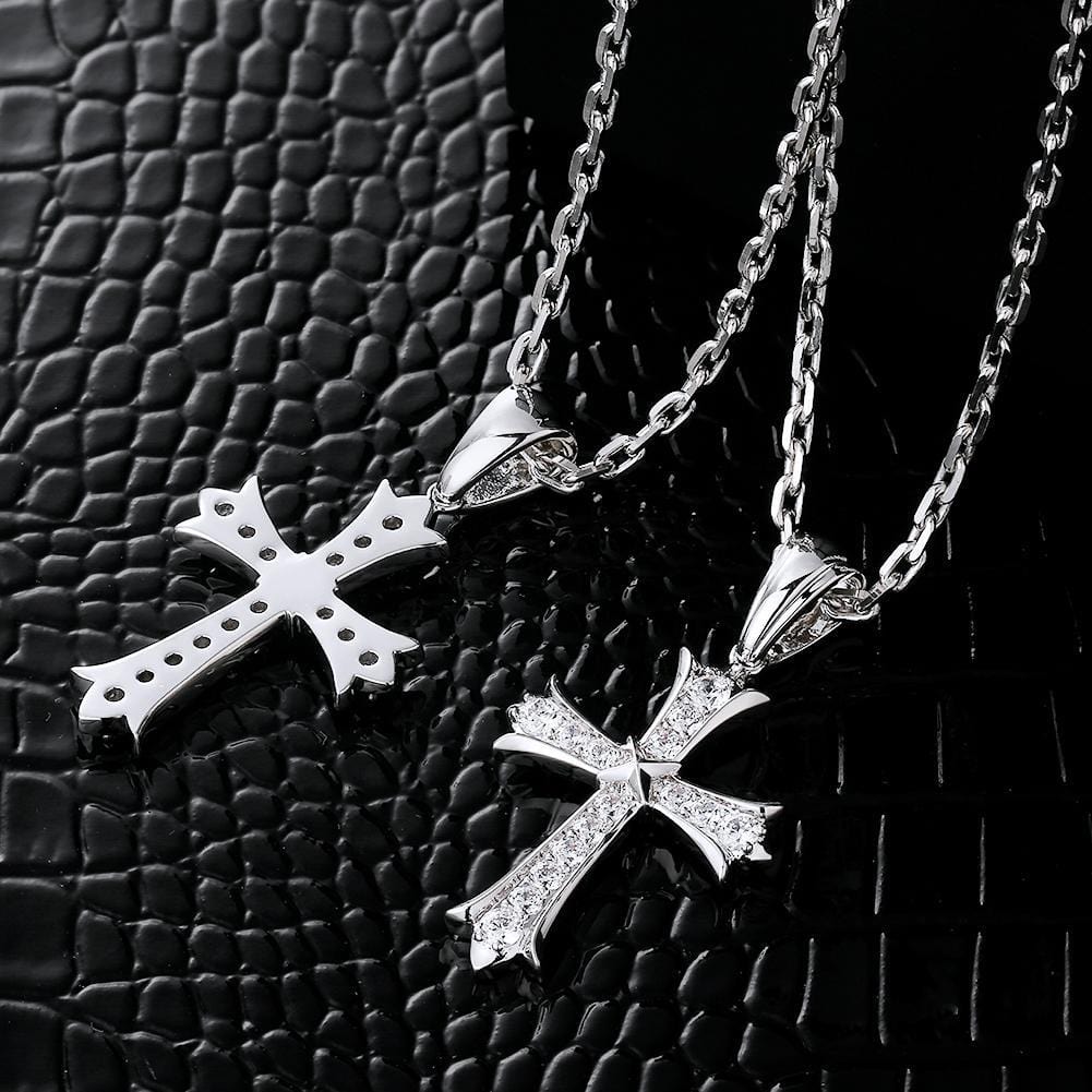 Wholesale Hip Hip Custom Pendants Iced Iris Cross Necklace Pendant