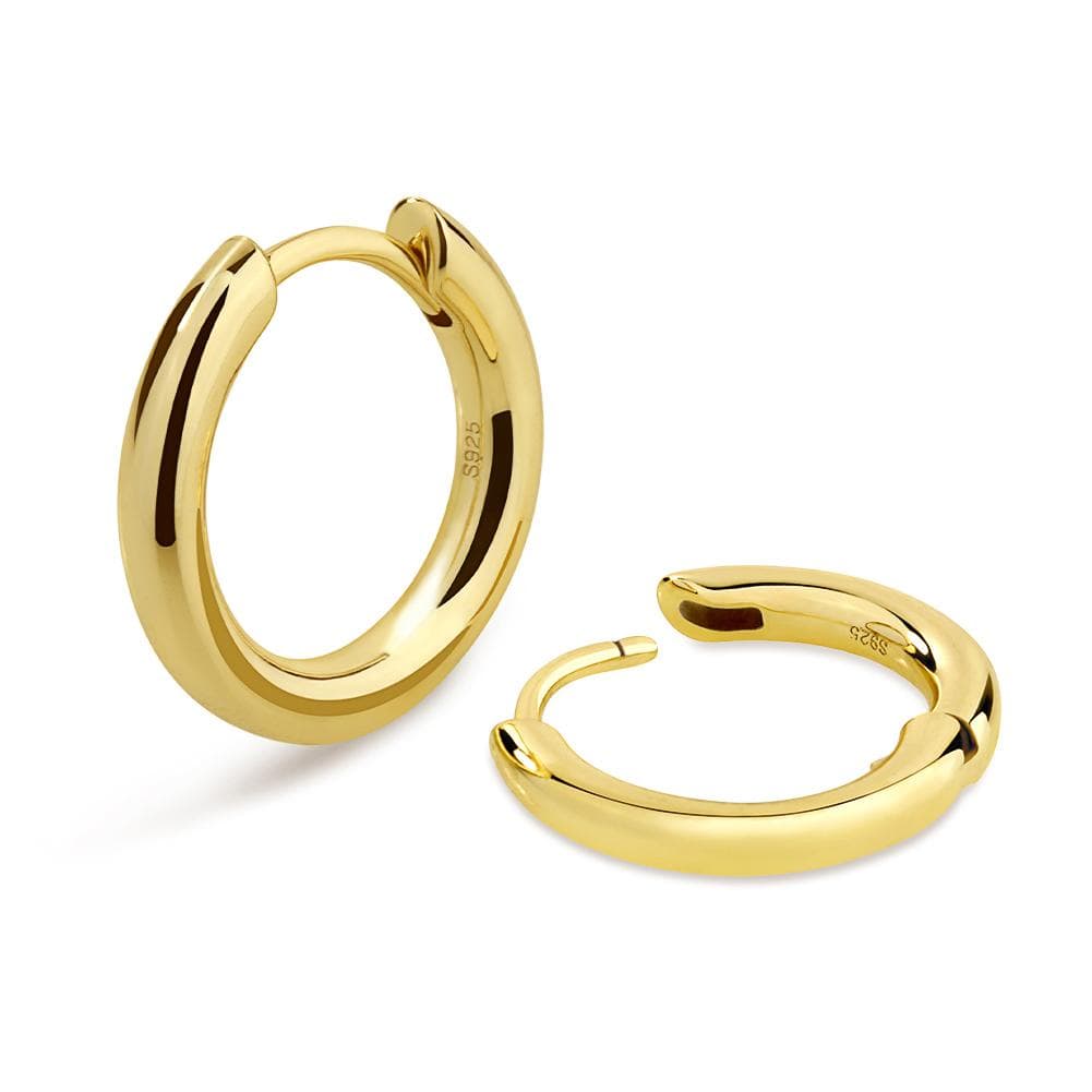 Wholesale S925 Sterling Silver Hoop Earrings Gold Earrings Hypoallergenic for Men Women