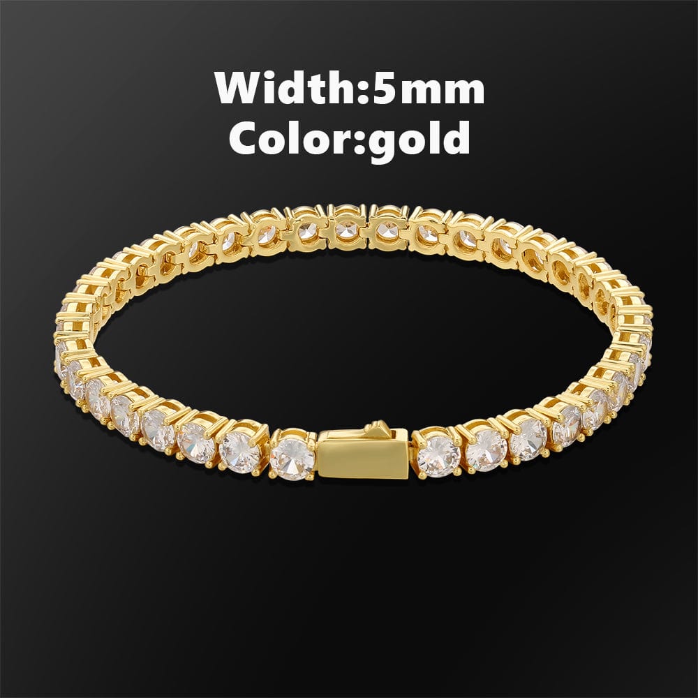 Wholesale Tennis Bracelet 3mm - 5mm brass CZ Diamond 14K Gold/White Gold