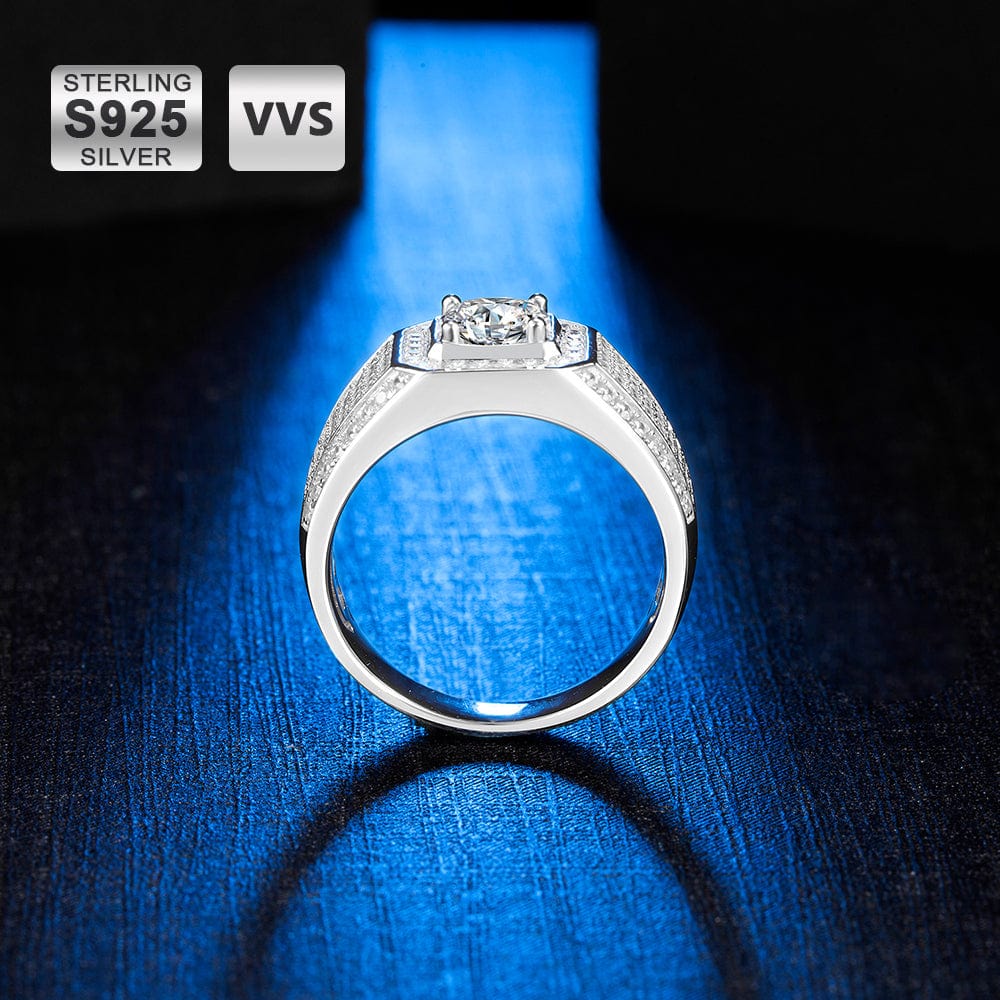 Wholesale 1.0 Carats VVS1 Moissanite Men Ring 0071