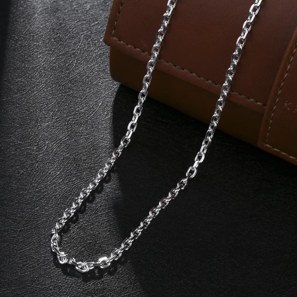 Hip Hop Necklaces Wholesale Fancy 3mm Cable Chain Figaro Chain In Stainless Steel Filled Solid Gold