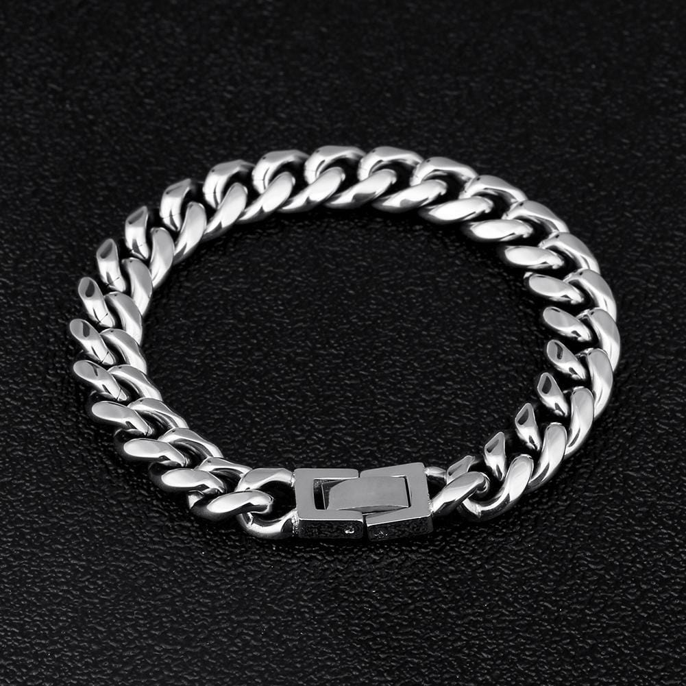 Wholesale Mens Miami Cuban Link Bracelet Stainless Steel 10mm PVD Plated