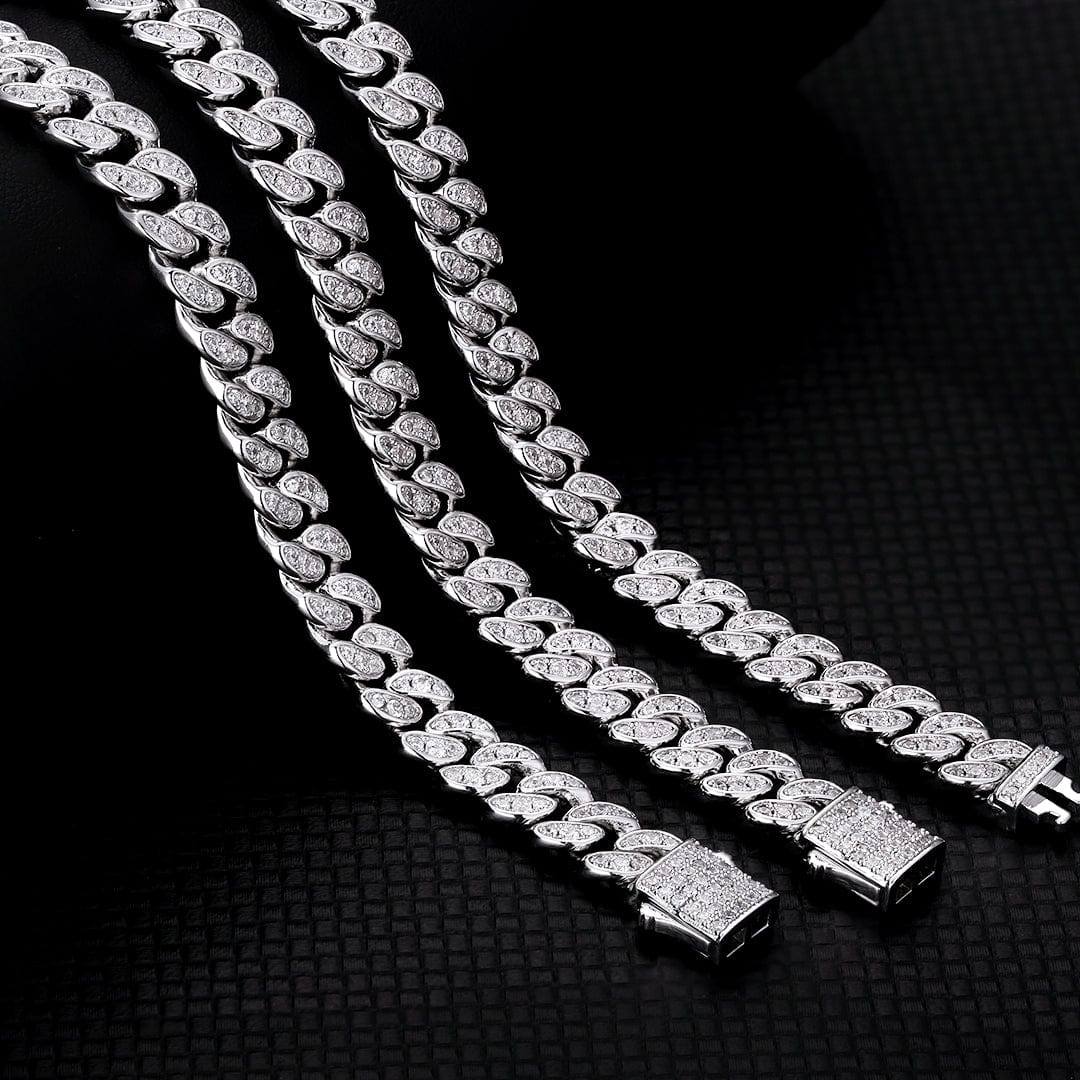 Wholesale 8mm Iced Out Cuban Link Chain