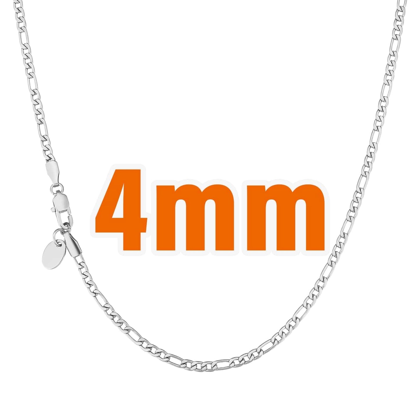 Wholesale Figaro chain Hip Hop Gold Chains 3mm-5mm PVD Stainless Steel for Women