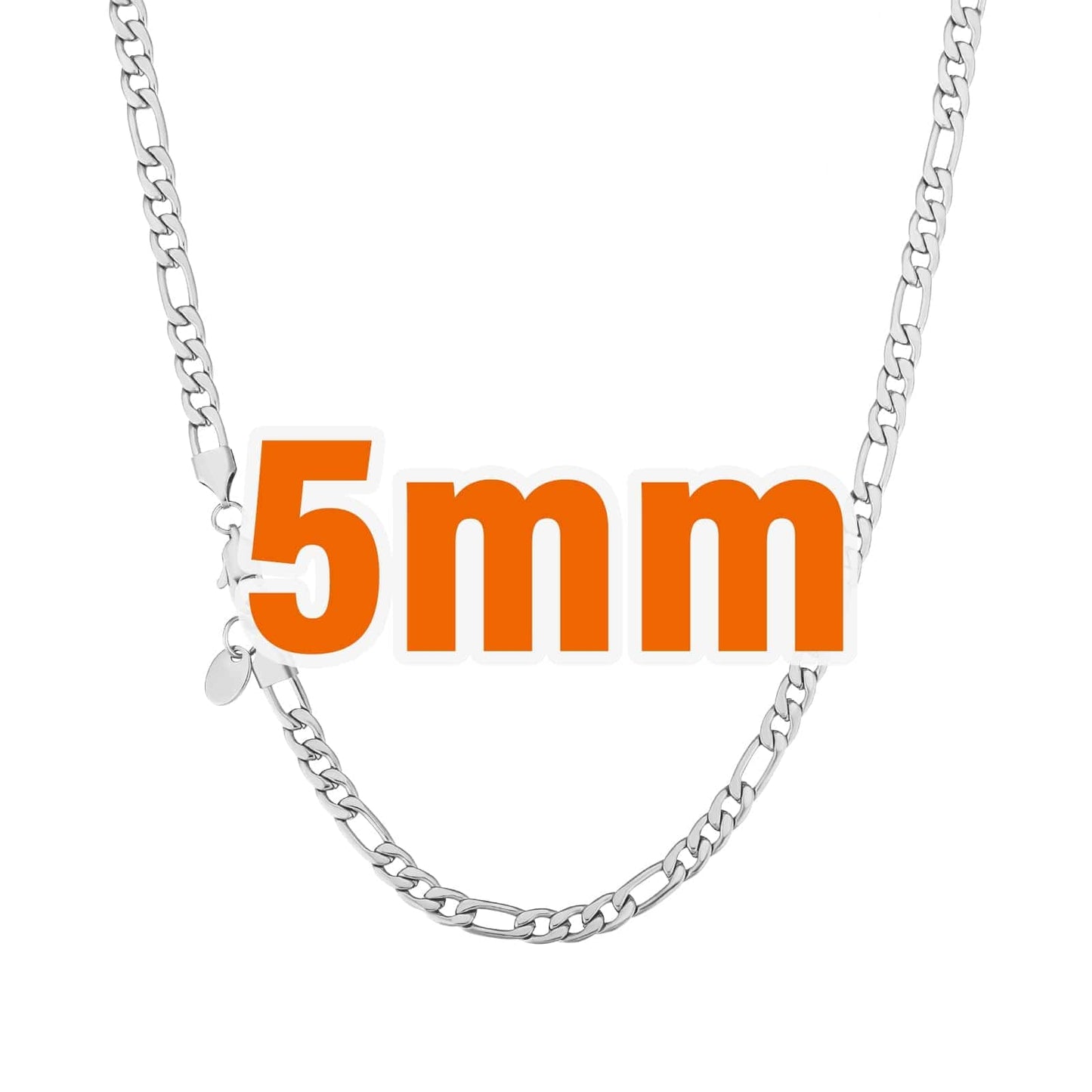 Wholesale Figaro chain Hip Hop Gold Chains 3mm-5mm PVD Stainless Steel for Women