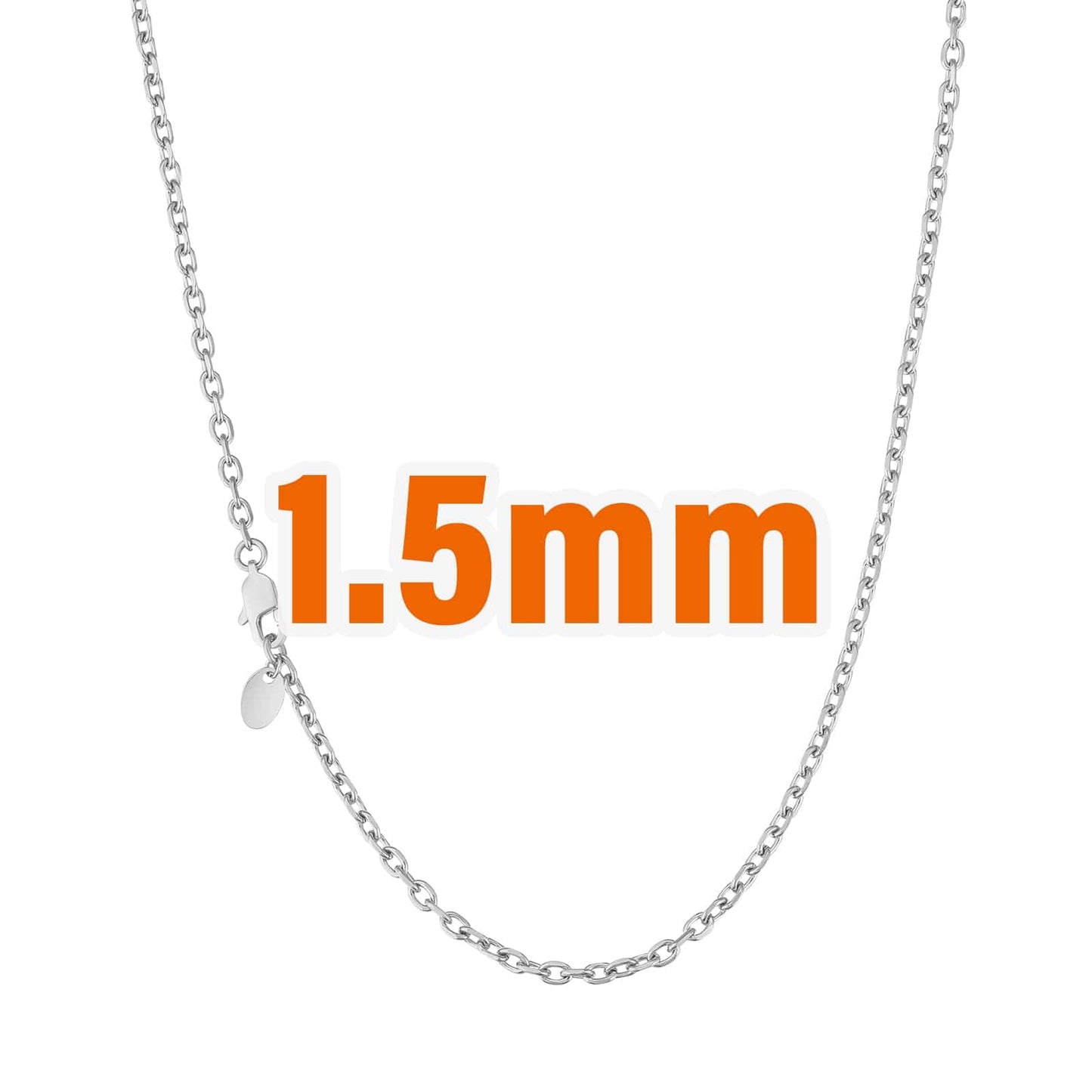 Wholesale Hip Hop Gold Chains Cable/Rolo Chain 1.5mm-2.5mm PVD Stainless Steel for Women