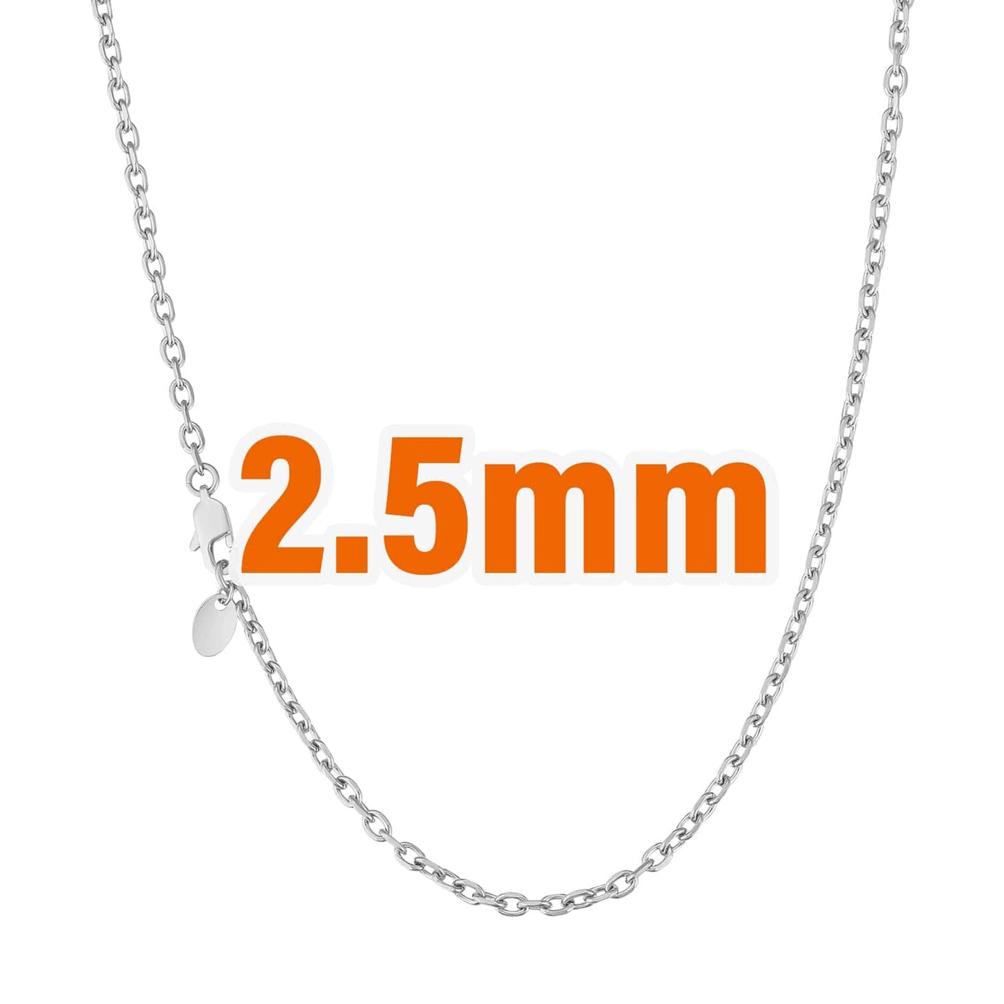 Wholesale Hip Hop Gold Chains Cable/Rolo Chain 1.5mm-2.5mm PVD Stainless Steel for Women