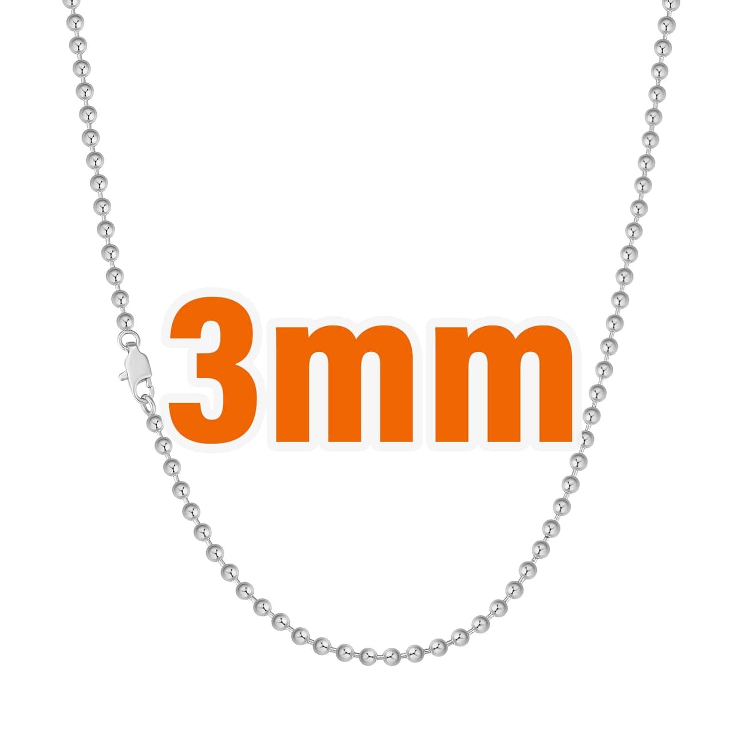 Wholesale Hip Hop Tiny Ball Chain Gold Chains 18K Gold 2.5mm-3mm PVD Stainless Steel for Women