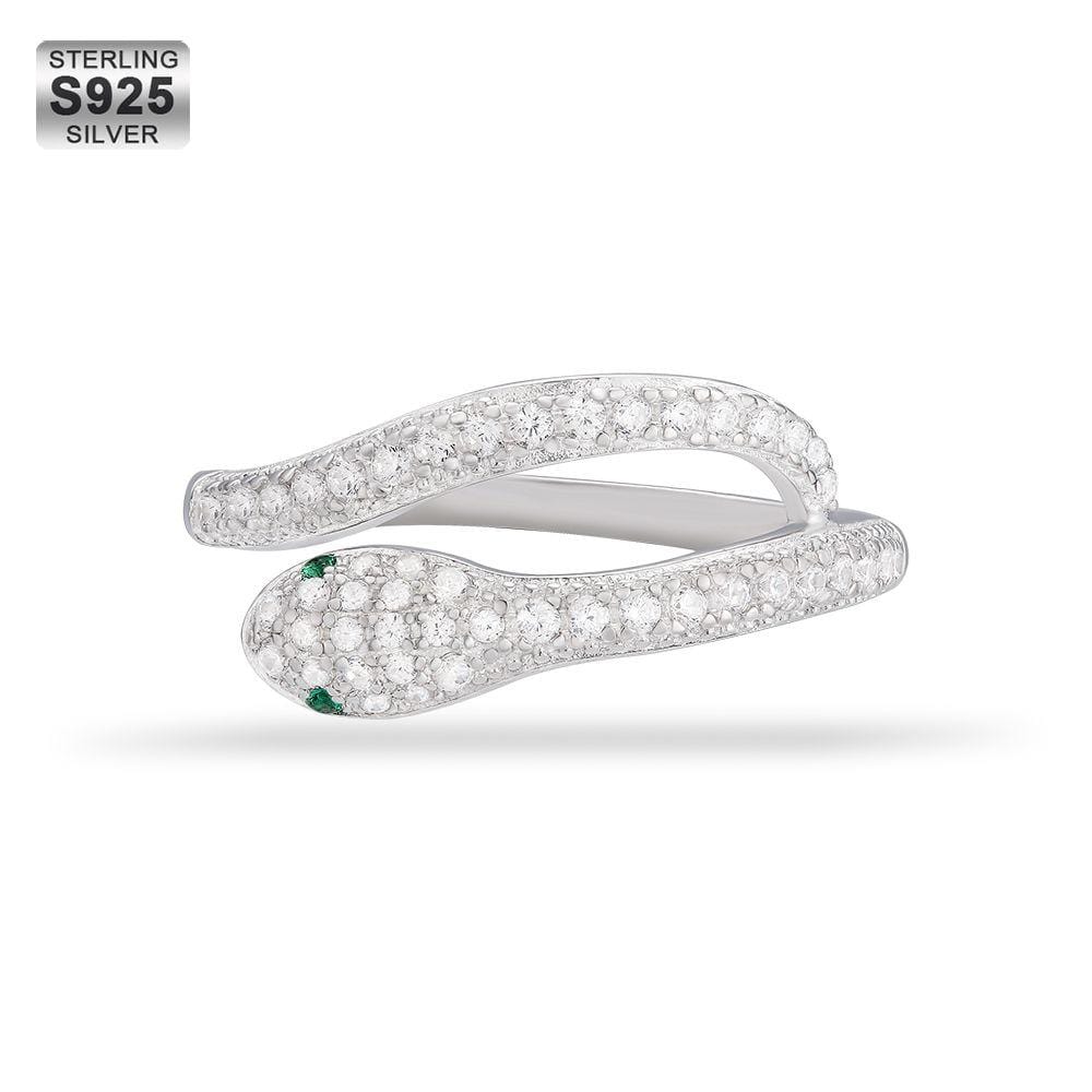 Wholesale Ring Sterling Silver Diamond Snake Ring