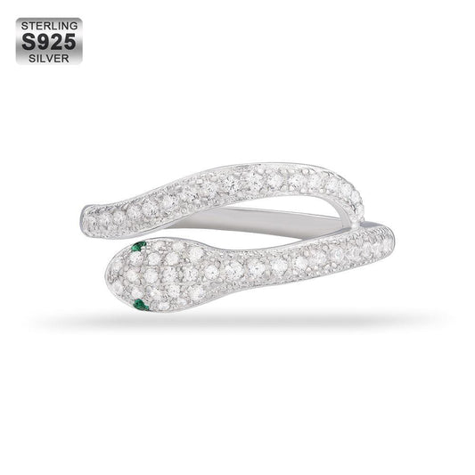 Wholesale Ring Sterling Silver Diamond Snake Ring