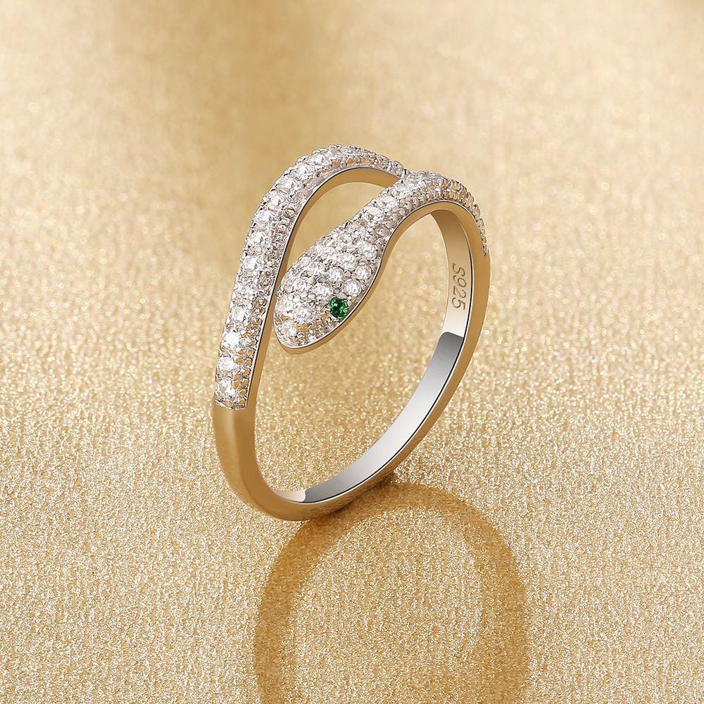 Wholesale Ring Sterling Silver Diamond Snake Ring