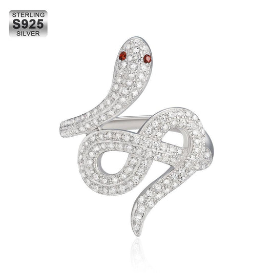 Wholesale Ring Sterling Silver Infinite Love Snake Diamond Ring