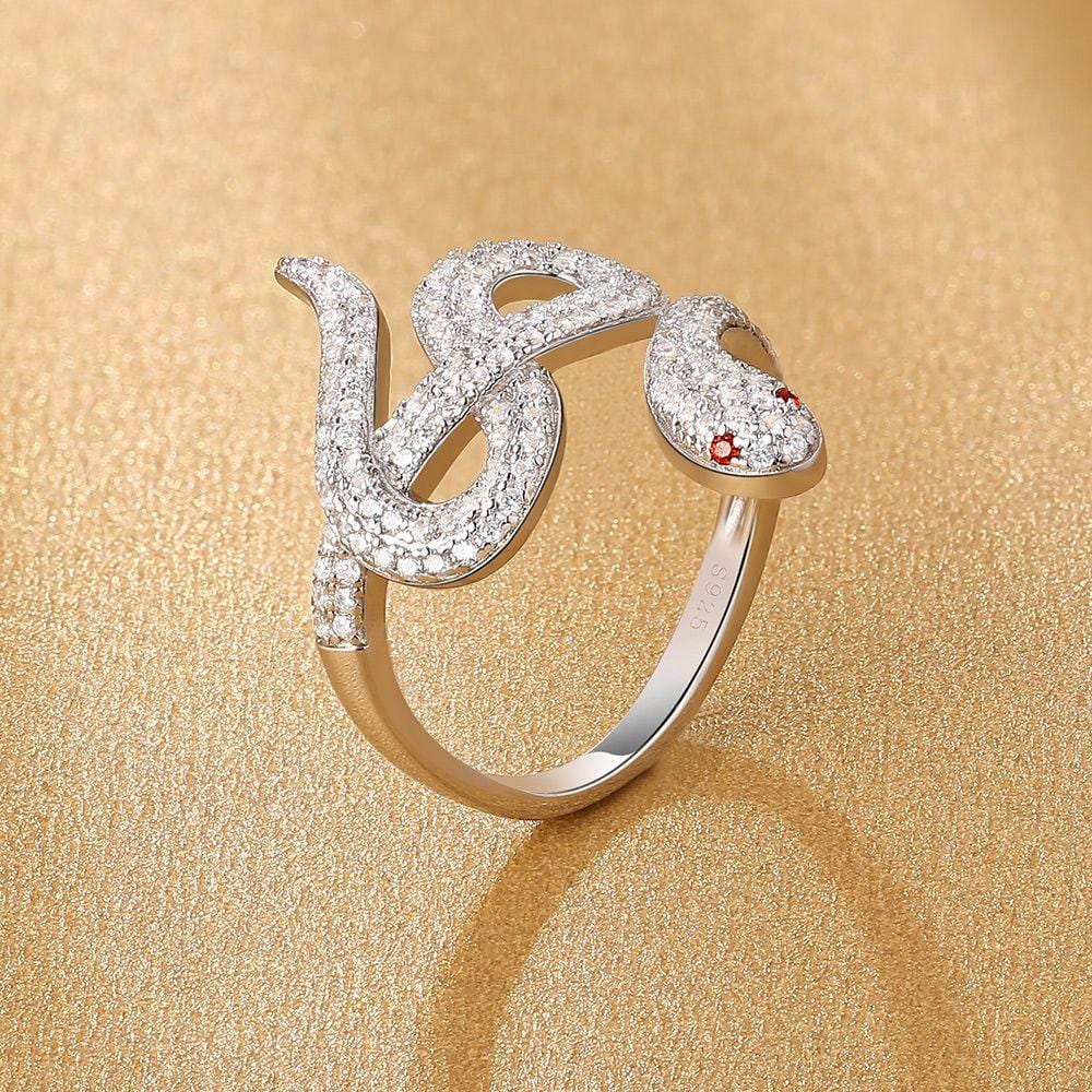 Wholesale Ring Sterling Silver Infinite Love Snake Diamond Ring