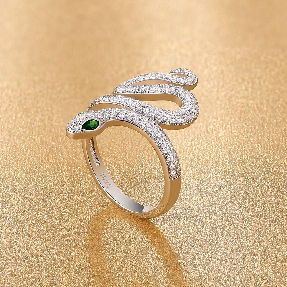 Wholesale Ring Sterling Silver Diamond Serpent Snake Ring