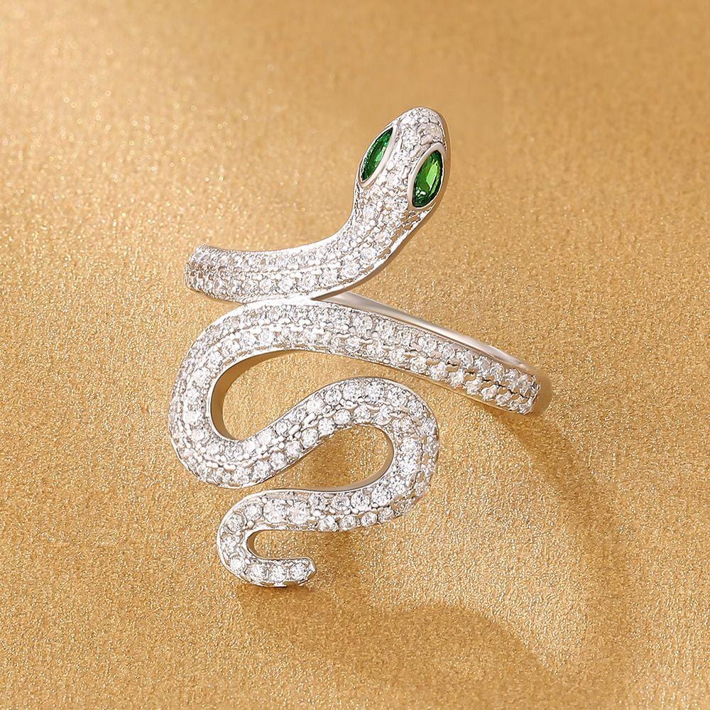 Wholesale Ring Sterling Silver Diamond Serpent Snake Ring