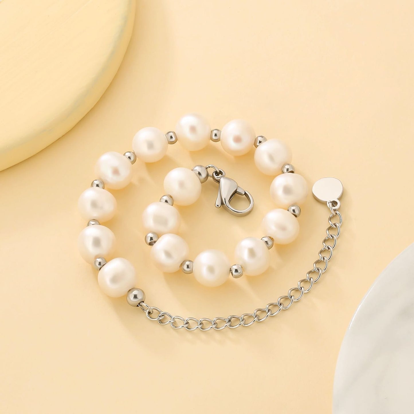 Wholesale Bracelet 8mm Freshwater Pearl Beaded Bracelet