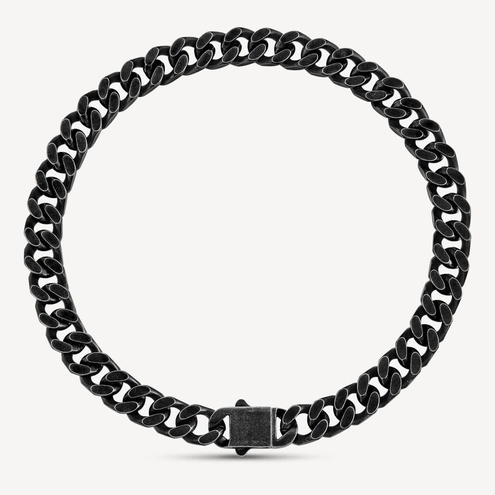 Wholesale 14mm Curb Chain Necklace with Hook Buckle Clasp in Black Gold