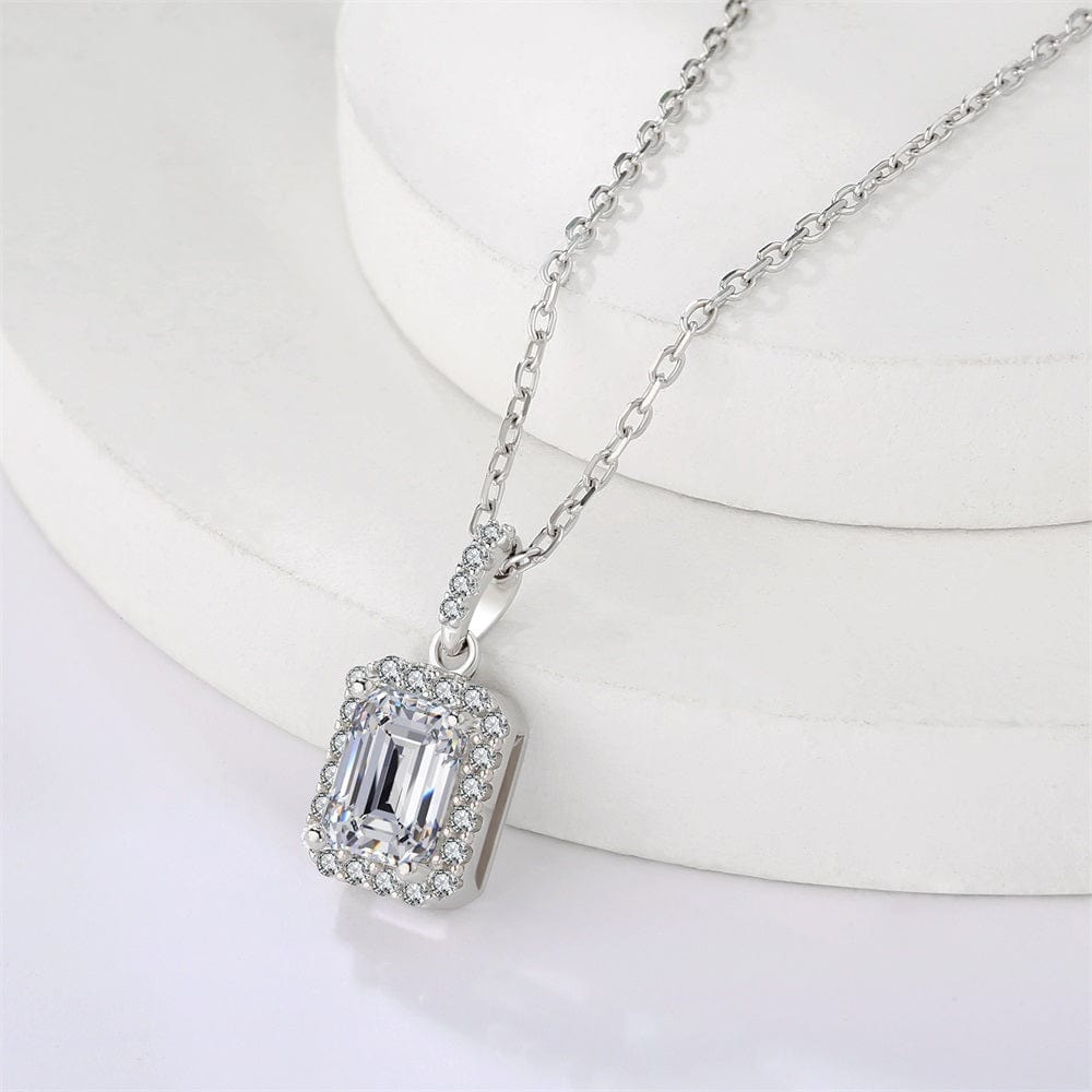 Wholesale Moissanite Square Pendant Necklace VVS1 1.0 Carats 0080