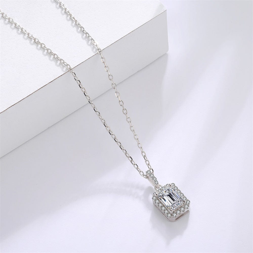 Wholesale Moissanite Square Pendant Necklace VVS1 1.0 Carats 0080