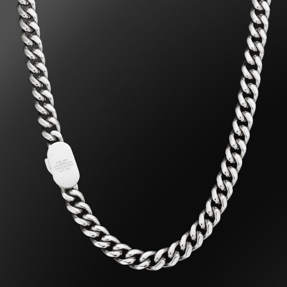 Wholesale Miami Cuban Link Chain 10mm in White Gold / 18K Gold