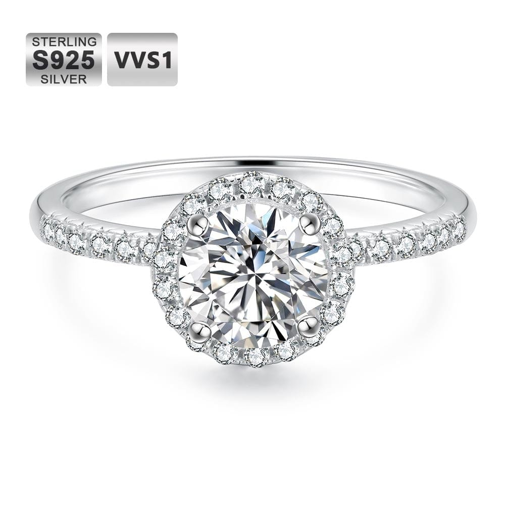 Wholesale 1.0 Carats VVS1 Moissanite Rings for Women 0087