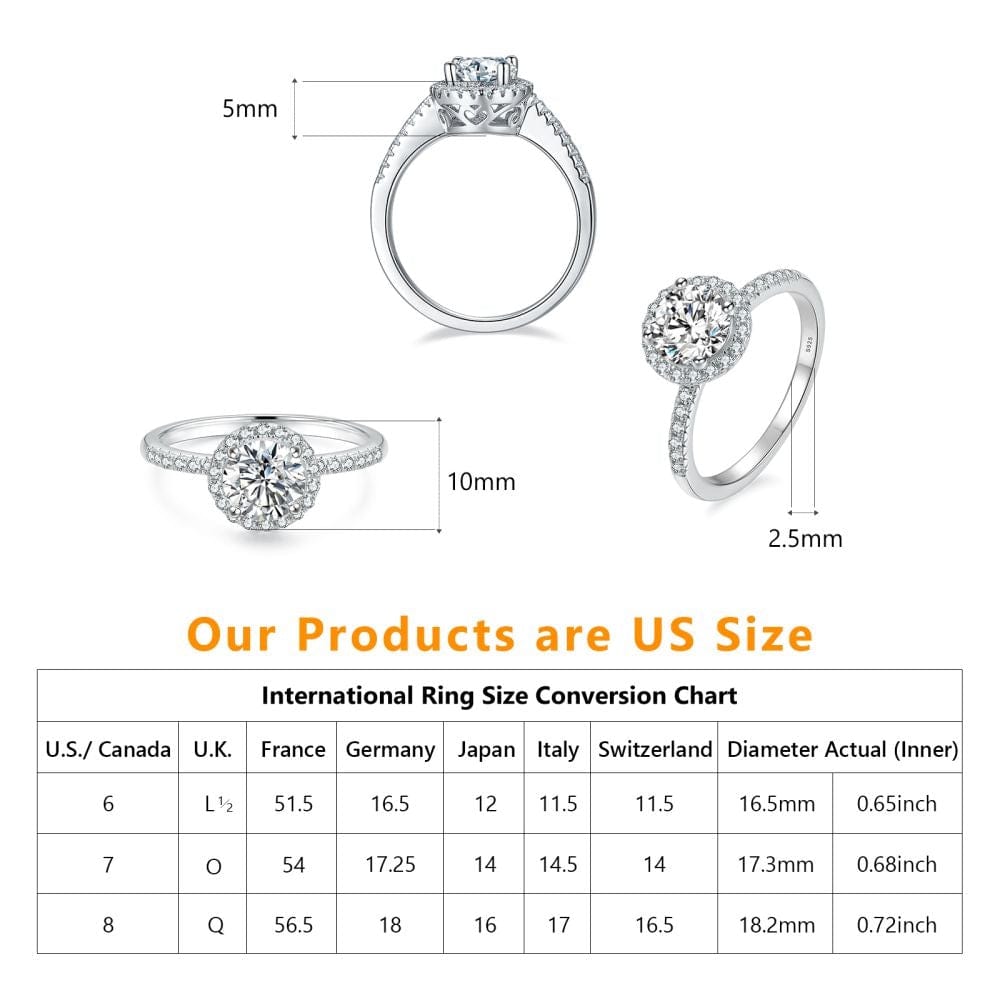 Wholesale 1.0 Carats VVS1 Moissanite Rings for Women 0087