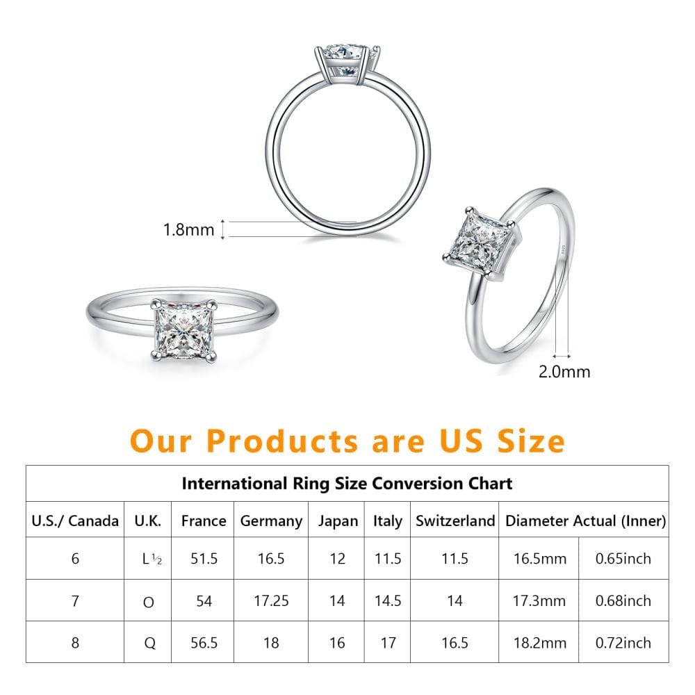 Wholesale 1.0 Carats VVS1 Moissanite Rings for Women 0090