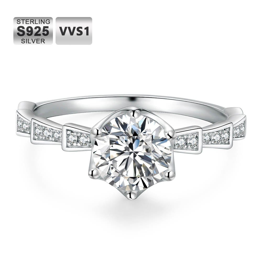 Wholesale 1.0 Carats VVS1 Moissanite Rings for Women 0091